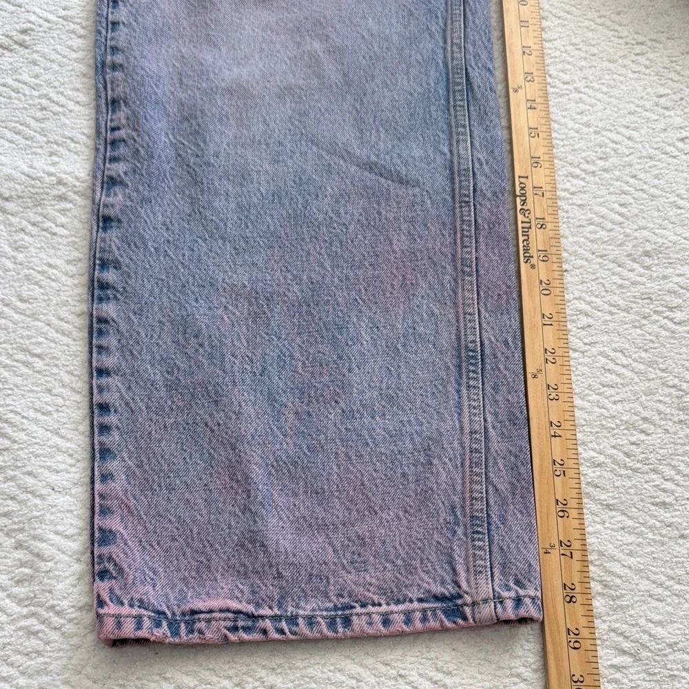 Ksubi Relaxed Wide Leg Jeans in Faded Blue Sz 32